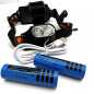 Lanterna de cap Led cu acumulatori 18650, 6800 mAh Lanterna de cap Led cu acumulatori 18650, 6800 mAh