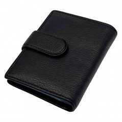 Port card barbati din piele naturala Negru / Gri