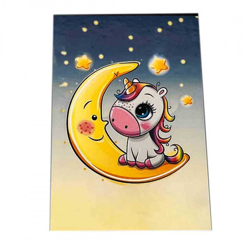 Pictura Pe Numere Copii - Unicorn pe Luna Pictura Pe Numere Copii - Unicorn pe Luna