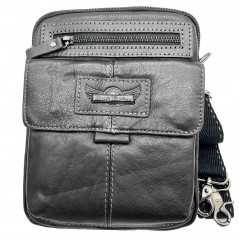 Borseta de Umar din piele naturala pentru Barbati Ruff Ryder, 22.5 X 18 X 5.5 cm