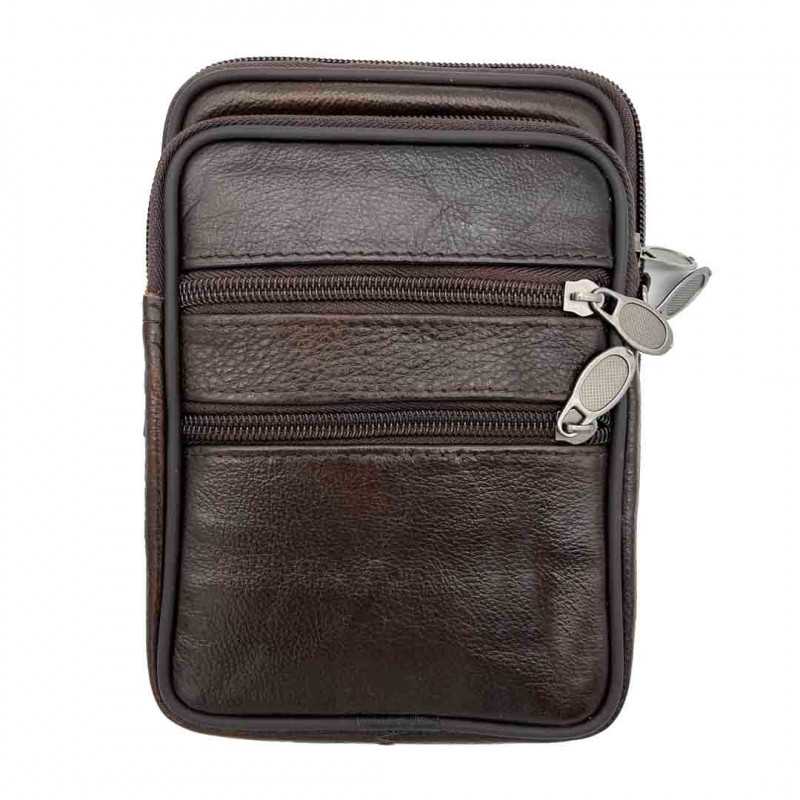 Borseta curea barbati din Piele Naturala de Bovina, Maro - Maro Inchis, 18 x 13 x 3.5 cm Borseta curea barbati din Piele Naturala de Bovina, Maro - Maro Inchis, 18 x 13 x 3.5 cm