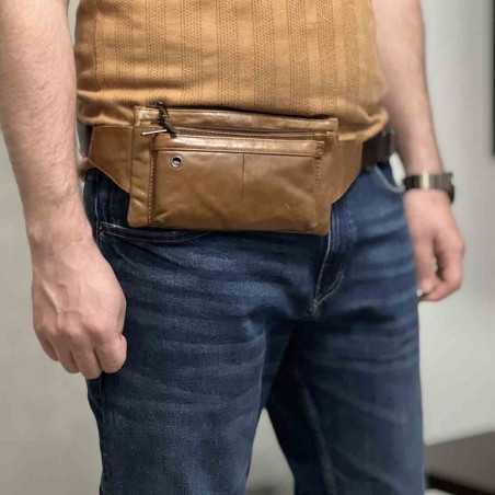 Borseta Brau Impermeabila din Piele Naturala, 22.5 x 12.5 x3.5 cm