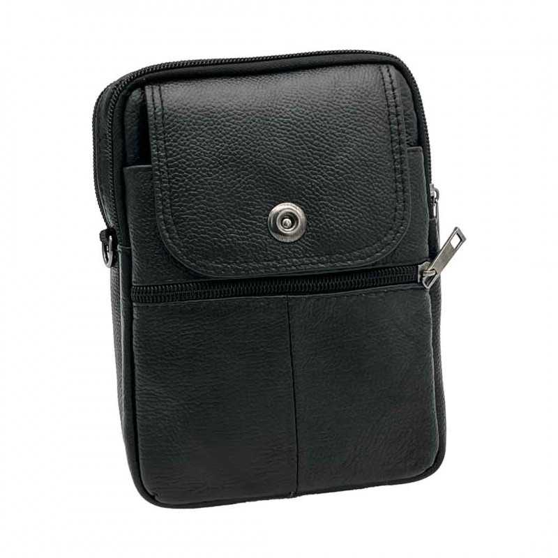 Borseta Barbati de Umar cu Prindere Curea, Piele Naturala, Negru si Maro, 14x19x5 cm Borseta Barbati de Umar cu Prindere Curea, Piele Naturala, Negru si Maro, 14x19x5 cm