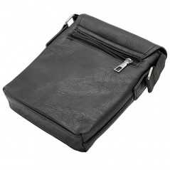 Borseta Jeep BULUO, Piele Ecologica, 18x20x4.5 cm, Maro, Negru, Maro Inchis