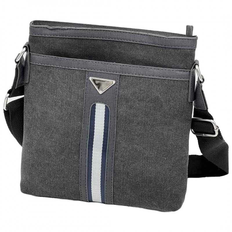 Borseta din Material Textil pentru barbati, Culoare Gri, 20 x 22 x 3/5 cm Borseta din Material Textil pentru barbati, Culoare Gri, 20 x 22 x 3/5 cm