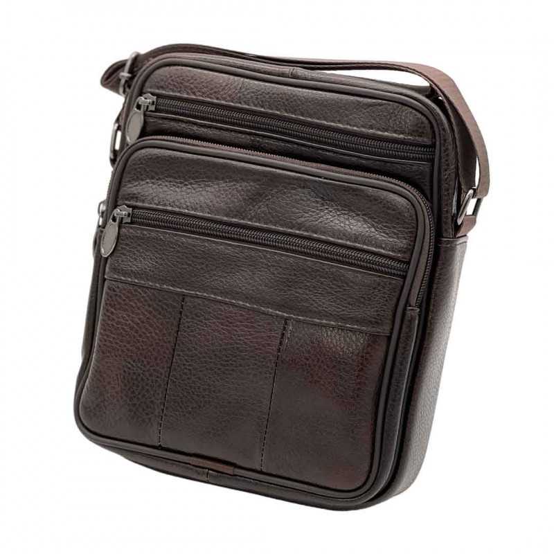 Borseta de Umar din Piele Naturala Neagra, Bretele Reglabile,19x22x6 cm Borseta de Umar din Piele Naturala Neagra, Bretele Reglabile,19x22x6 cm