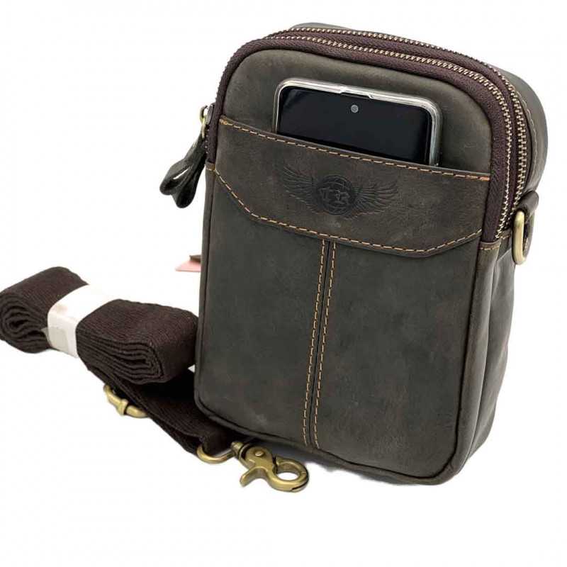 Borseta Barbati cu Prindere la Curea, Curea Umar, Compartiment telefon, Piele Naturala, 14x19x7 cm Borseta Barbati cu Prindere la Curea, Curea Umar, Compartiment telefon, Piele Naturala, 14x19x7 cm