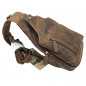 Borseta Barbati Piept, Crossbody din Piele Naturala, Green WOOD, Premium, Hand Made, Curea ajustabila, Maro Camel