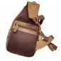 Borseta Barbati Piept, Crossbody din Piele Naturala, Green WOOD, Premium, Hand Made, Curea ajustabila, Maro Camel