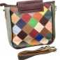 Geanta Dama multicolora Piele Naturala, Made in Italy, 28 x 25 x 9 cm