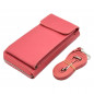 Geanta telefon si portofel 2 in 1 de dama din piele naturala, Made in Italy, Compartiment telefon si portofel, 10 x20x4.5 cm