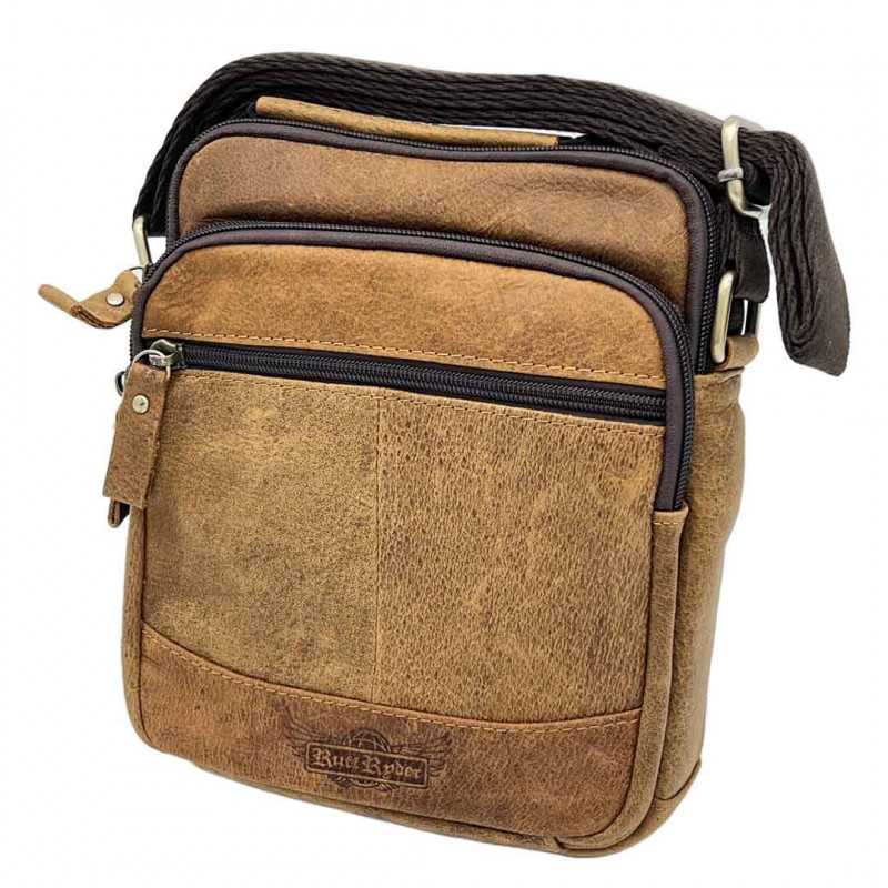 Borseta din piele naturala de umar pentru Barbati, Maro, 18x20x6 cm, Bretele Reglabile Borseta din piele naturala de umar pentru Barbati, Maro, 18x20x6 cm, Bretele Reglabile