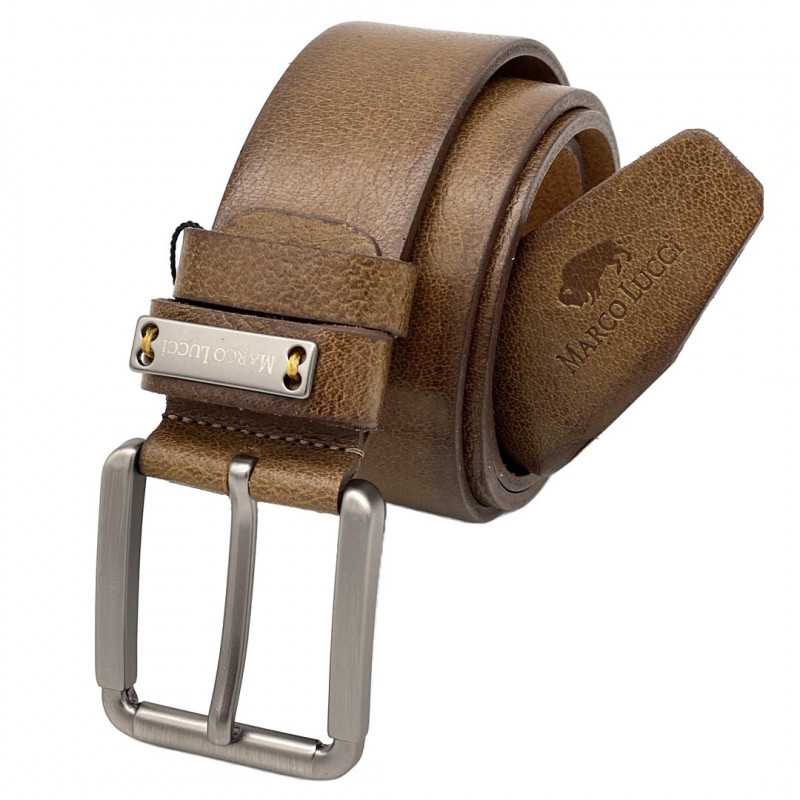 Curea maro barbati din piele naturala, 4 cm latime, Catarama Metalica, Marco Lucci Curea maro barbati din piele naturala, 4 cm latime, Catarama Metalica, Marco Lucci