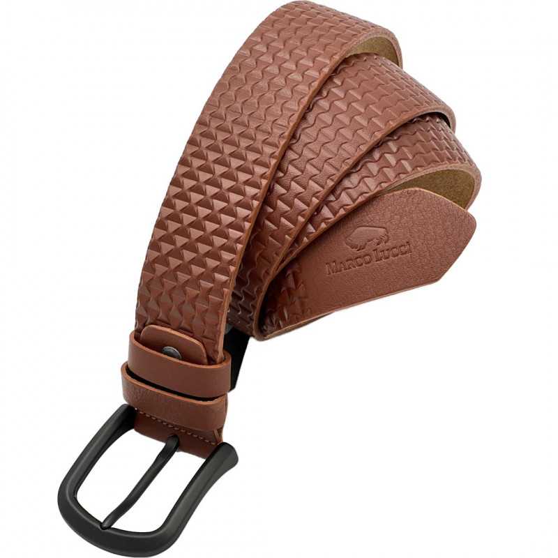 Curea pentru barbati, Piele Naturala, Maro, Catarama Metalica Cromata Neagra, Latime 4 cm, Marco Lucci Premier Curea pentru barbati, Piele Naturala, Maro, Catarama Metalica Cromata Neagra, Latime 4 cm, Marco Lucci Premier