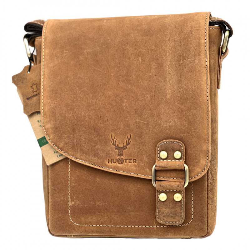 Borseta Piele de Vanat pentru Barbati: Brand HUNTER, Maro/Maro deschis, 20x24x6 cm Borseta Piele de Vanat pentru Barbati: Brand HUNTER, Maro/Maro deschis, 20x24x6 cm