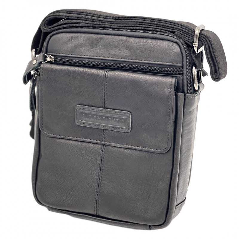 Borseta Piele Barbati de Umar Neagra, 22x18x7 cm , Colectia Allan Marco, Micutz®, Bretele Reglabile Borseta Piele Barbati de Umar Neagra, 22x18x7 cm , Colectia Allan Marco, Micutz®, Bretele Reglabile