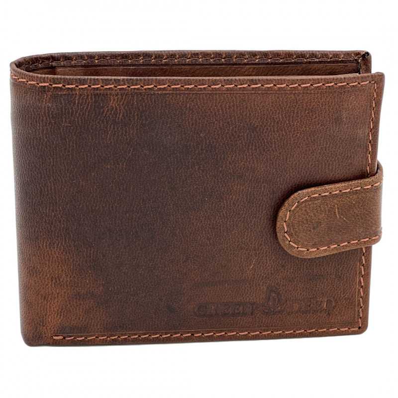 Portofel Maro Caramiziu din Piele Naturala pentru Barbati, 12x10x 2cm Portofel Maro Caramiziu din Piele Naturala pentru Barbati, 12x10x 2cm