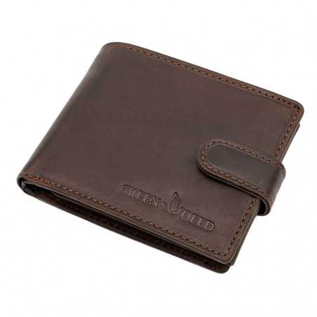 Portofel Piele Barbati Maro Inchis, Piele Naturala, 12x10x2 cm