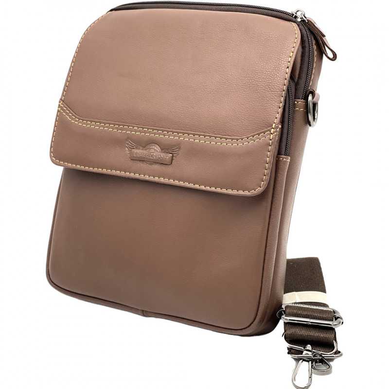 Geanta de Umar pentru barbati din Piele naturala de Bovina Maro: Colectia FineBags 2024, 21x26 x 5.5 cm Geanta de Umar pentru barbati din Piele naturala de Bovina Maro: Colectia FineBags 2024, 21x26 x 5.5 cm