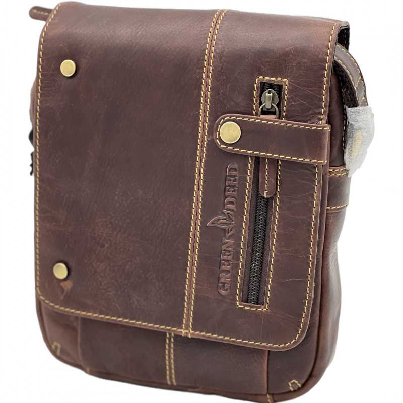 Borseta Barbati Piele Naturala Maro Green Deed Premium, 20x23x6 cm Borseta Barbati Piele Naturala Maro Green Deed Premium, 20x23x6 cm