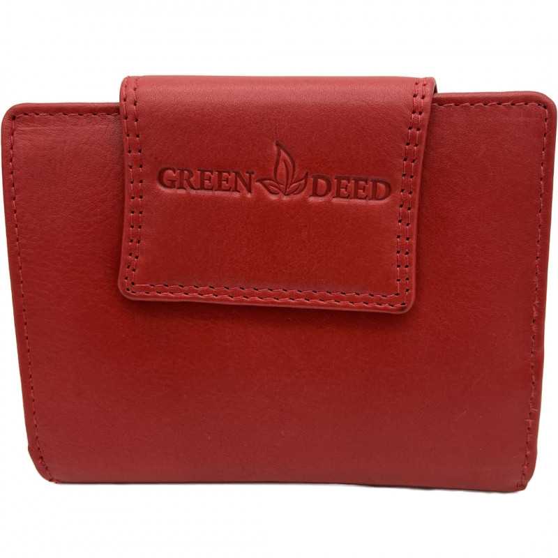 Portofel Dama Compact cu Design Ergonomic, Piele Naturala, 9x12x3 cm, GREEN DEED Portofel Dama Compact cu Design Ergonomic, Piele Naturala, 9x12x3 cm, GREEN DEED